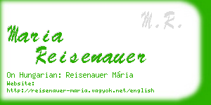 maria reisenauer business card
